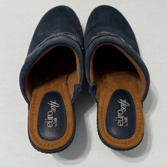 Euro Soft by Sofft, Britta Clogs/Mules Women's 8.5M Navy Suede Leather - Picture 6 of 11